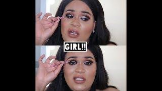 How To Apply False Lashes For Beginners| GLAMBYKIKI