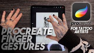 HOW to use ProCreate for TATTOO ARTISTS - Finger Gestures tutorial.