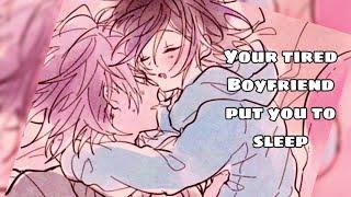 (ASMR) Your Tired Boyfriend Puts you to Sleep [M4F] (Roleplay) sleepaid