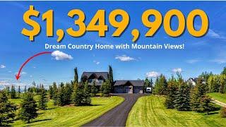 Tour This WARM & WELCOMING Country Home with MOUNTAIN VIEWS in Calgary's Bearspaw! Real Estate 2022