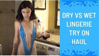 Let's Get Wet! Shower With Me! Try On Haul! WET VS DRY!