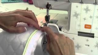 Husqvarna Viking H Class 200S Serger 38 Serging a Zipper