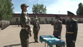 11.07.2020 жылы болған  1-20 шақырылым сарбаздарының 5571 әскери бөлім сарбаздарының әскери анты.