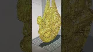 Voronoi Millennium falcon torture test at +500% scale 3d printing. Will it fail?