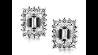 Mark Broumand - 5.44ct Emerald Cut Diamond Stud Earrings