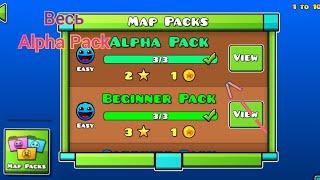 GEOMETRY DASH ПРОХОЖДЕНИЕ Alpha pack в Map Packs!