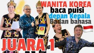 WANITA KOREA JUARA 1 BACA PUISI DI BALI