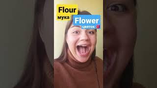 Flour vs Flower  Произношение слов на английском | Английский язык #shorts #английский