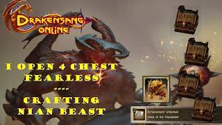 Drakensang Online | DTU | Crafting the Pet Niam Beast | Open 4 Heroic Chests of the Fearless | #dso