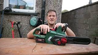 Cordless Chainsaw PARKSIDE PKSA 20 Li Test