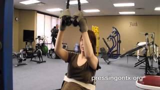 Lauren - Radiation Necrosis - Tricep Pulldowns at Pressing On Neuro Fitness