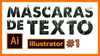 MÁSCARA de recorte TEXTO  illustrator 1⃣ | Koradi Productions