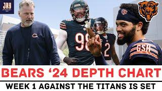 Bears RELEASE '24 DEPTH CHART Ahead of Week 1. Offensive Line SET, Key Depth, and More