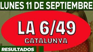 Resultado del sorteo 6-49 del Lunes 11 de Septiembre del 2023.