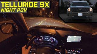 Kia Telluride SX Night POV Drive - LED Headlight & High-Beams Test