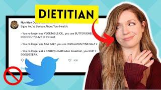 Dietitian Debunks WORST Nutrition Advice on Twitter