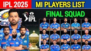 IPL 2025 : Mumbai Indians New Squad 2025 | MI Final Squad 2025 | MI New Player 2025 | MI Squad