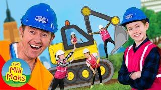 Digging Machines | Construction Vehicles Songs and Videos for Kids | The Mik Maks