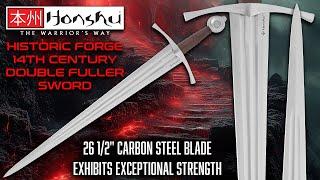 BudK: HONSHU HISTORIC FORGE 14TH CENTURY DOUBLE FULLER SWORD