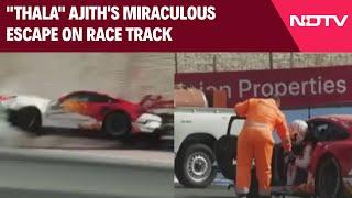 Ajith Car Crash Video | "Thala" Ajith's Miraculous Escape On Race Track In Dubai