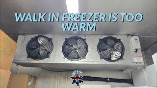 WALK IN FREEZER IS TOO WARM