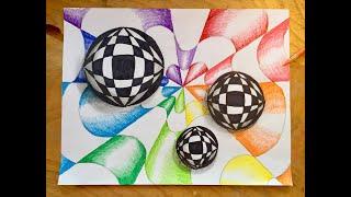 OP art "Spheres and Vortex " Tutorial PART 2
