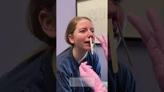 Nose Waxing Session with @baldehbeautybar Using Sexy Smooth Tickled Pink Premium Synthetic Hard Wax