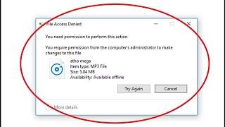 PenDrive provide administrator permission to copy to this folder Problem Solution