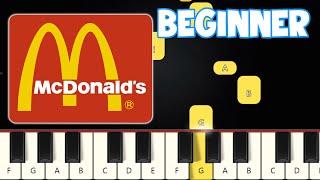 McDonald's Theme | Beginner Piano Tutorial | Easy Piano