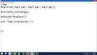 how to randomly change images using an array in php