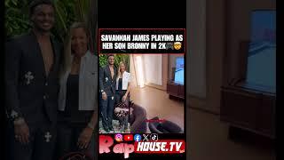 Savannah James playing as her son Bronny James in  NBA 2k 