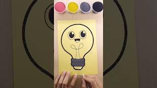 Sand painting Bulb #art #shorts #sandart #kids #coloring