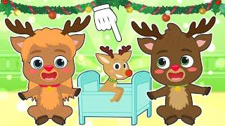 BABIES ALEX AND LILY  How to take care of Rudolph the Red-Nose Reindeer