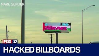 Hacked billboards display 'antisemitic' messages in Chicago suburb