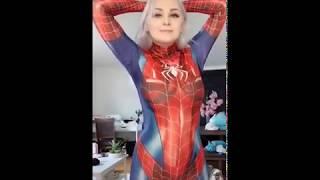 Sexy Girl in Spider-Man Costume