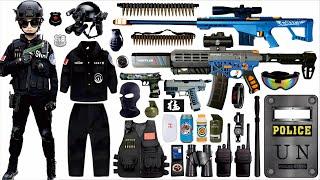 Open box special forces weapon toy set, MK6 submachine gun, M416 assault rifle, Glock pistol