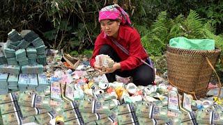 Scrap Collector Finds Lots of Money Left in the Dump - A Lucky Day for the Girl