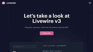 Getting started with Livewire v3