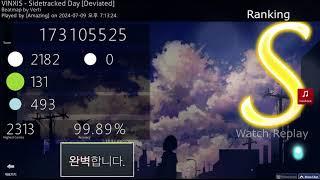 [osu! catch] VINXIS - Sidetracked Day [Deviated] +HR 99.89% S FC 906pp - First 8* FC