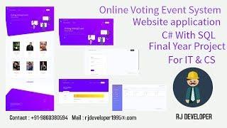 Online Voting System Project | Final Year Project | C# or Vb.Net