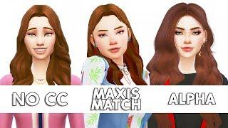 NO CC / MAXIS MATCH / ALPHA / Сим в трёх стилях / CAS