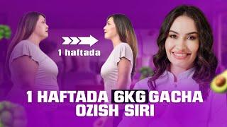 1 HAFTADA 6KGGACHA OZISH SIRI | Barno Suleymanova