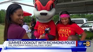 Richmond Police Athletic League hosts cookout at lake for summer campers