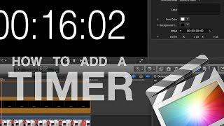 How to add a Timer in Final Cut Pro X