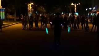 Ночные танцы в Николаеве/Световое шоу/ Light show. 26/05/15