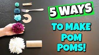 5 Ways To Make Pom Pom's | Crochet & Knitting Tips!