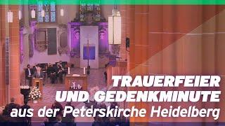 Trauerfeier und Gedenkminute zum Tod der 23-jährigen Studentin aus der Peterskirche Heidelberg