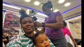 The stress of Braiding my hair in Dubai with a 17months old baby boy  ‍️