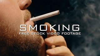 35+ Smoking People Free Stock Videos Footage | Man Smoking Cigarette / Lighting Cigarette