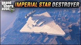 GTA 5 Mods - HUGE WARSHIP IMPERIAL STAR DESTROYER! Star Wars Ship Mods (GTA 5 Mods Showcase)